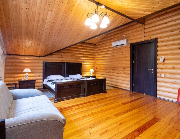 Стандартный 2-местный 1-комнатный "мансардный", корпус 3, этаж 3 - Пансионат «Сосновая роща» Пицунда