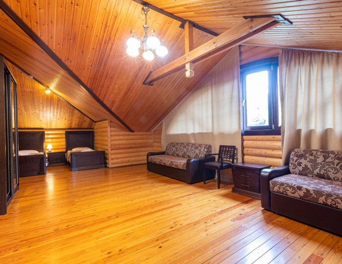 Стандартный 3-местный 1-комнатный "мансардный", корпус 3, этаж 3 - Пансионат «Сосновая роща» Пицунда