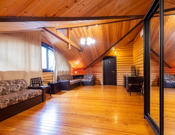 Стандартный 3-местный 1-комнатный "мансардный", корпус 3, этаж 3 - Пансионат «Сосновая роща» Пицунда