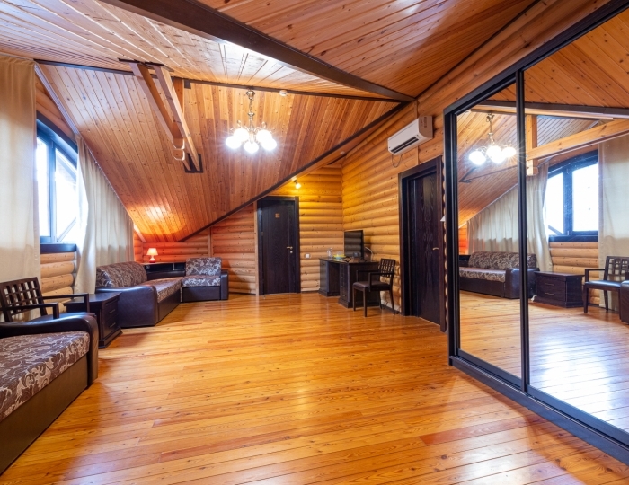 Стандартный 3-местный 1-комнатный "мансардный", корпус 3, этаж 3 - Пансионат «Сосновая роща» Пицунда